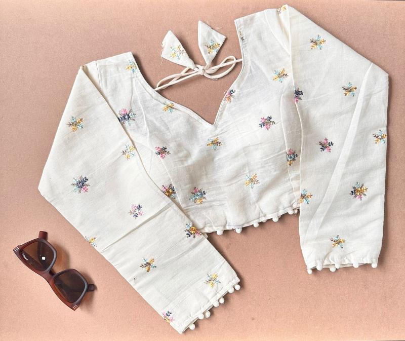 Blousewala Pure Camric Khadi Cotton