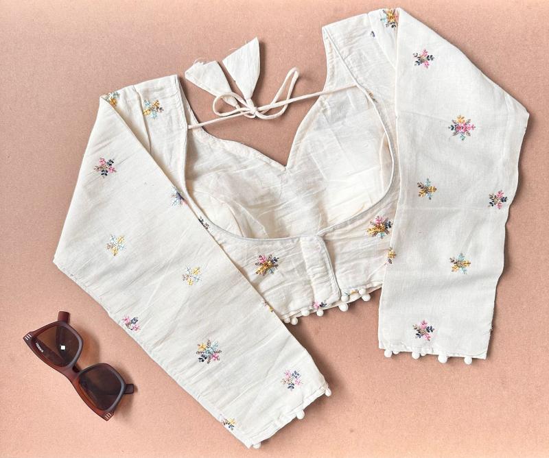 Blousewala Pure Camric Khadi Cotton