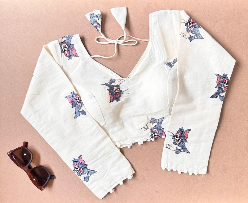 Blousewala Pure Camric Khadi Cotton