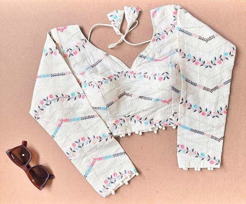 Blousewala Pure Camric Khadi Cotton