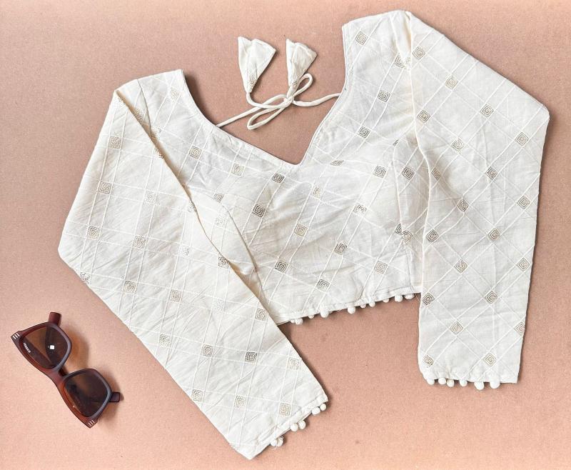 Blousewala Pure Camric Khadi Cotton