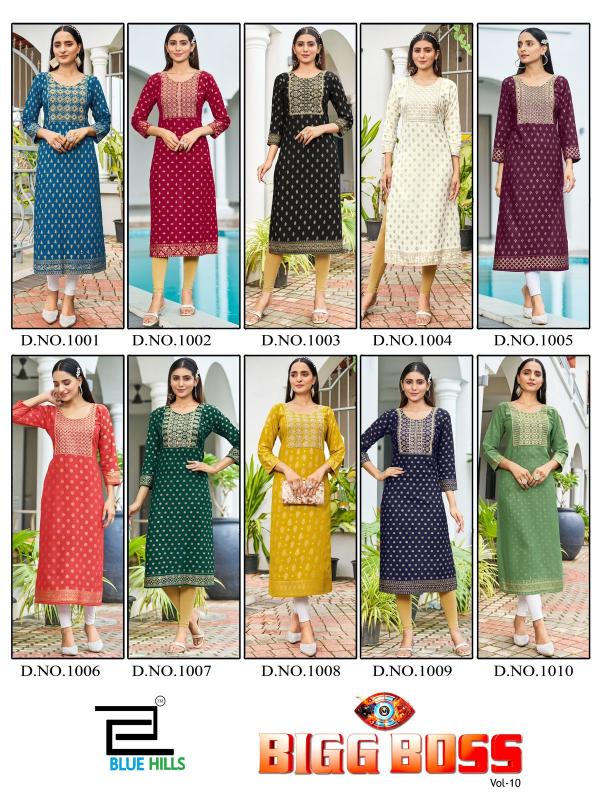 BLUE HILLS Big Boss Vol.10 Kurti Wholesale catalog