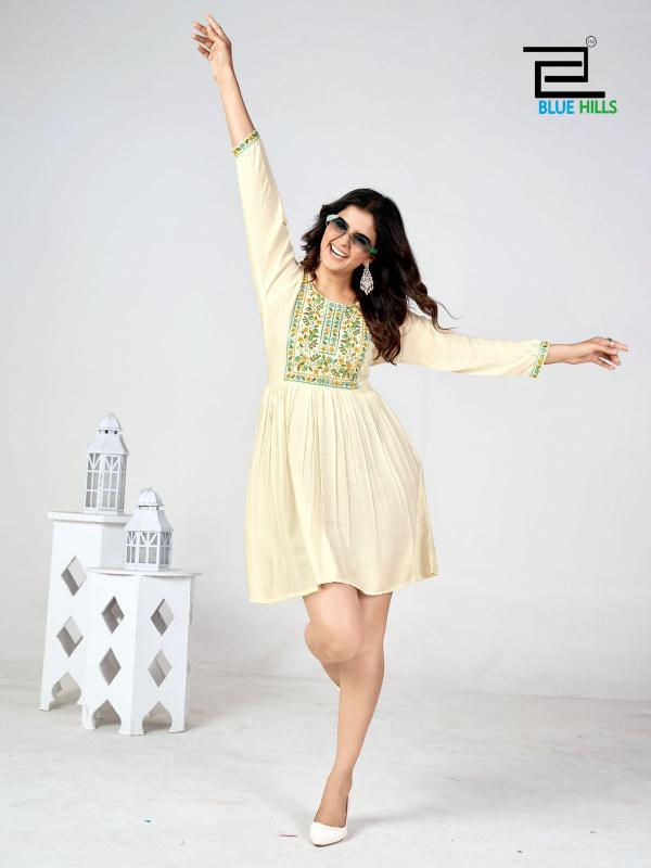 Blue Hills Bloom Vol 3 Rayon Fancy Kurti Wholesale Catalog