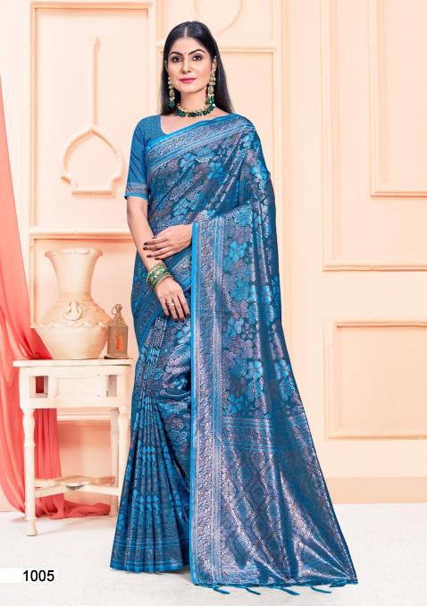 BUNAWAT ASHA SATAN Banarasi Silk Saree Wholesale catalog