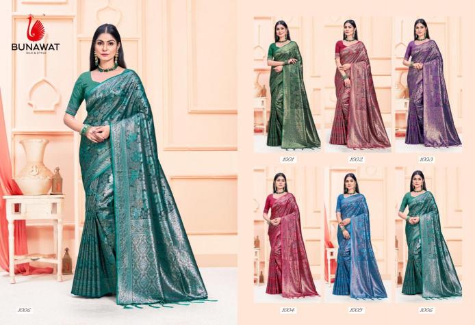 BUNAWAT ASHA SATAN Banarasi Silk Saree Wholesale catalog