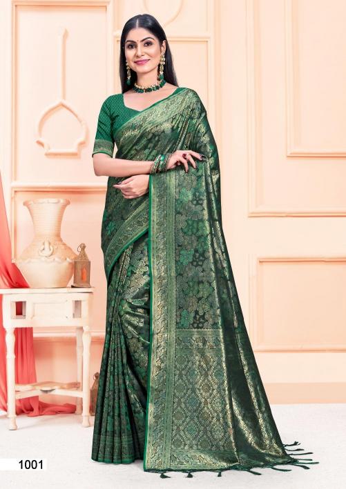 BUNAWAT ASHA SATAN Banarasi Silk Saree Wholesale catalog