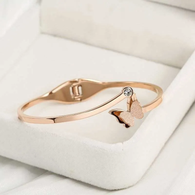 Butterfly Kada Rose Gold Bracelet