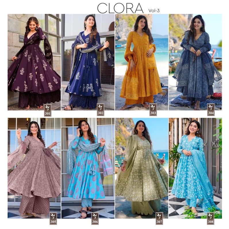 Clora vol 3 Gown Kurti Wholesale Catalog
