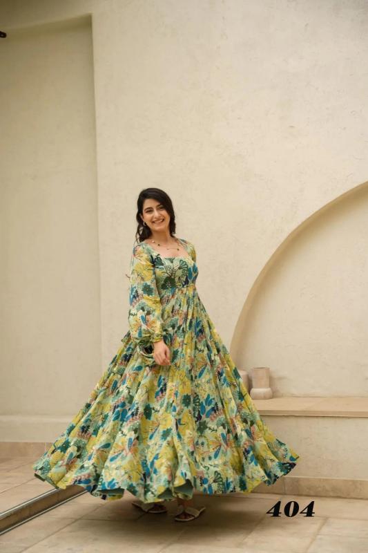 Clora vol 4 Gown Kurti Wholesale Catalog