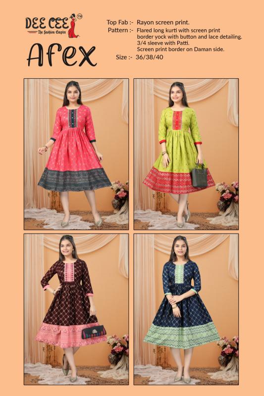 DEECEE AFEX Anarkali Kurti Wholesale Catalog