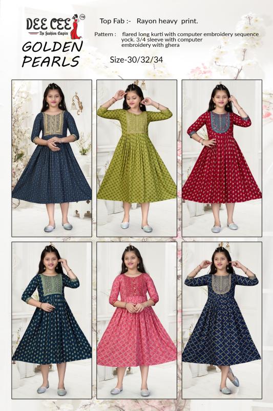 DEECEE GOLDEN PEARLS Anarkali Kurti Wholesale Catalog