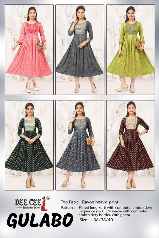 DEECEE GULABO Anarkali Kurti Wholesale Catalog