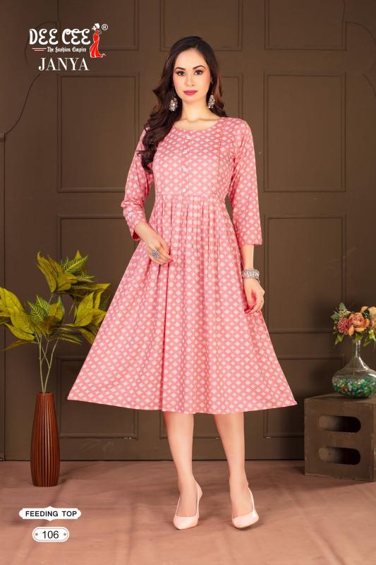 Deecee Janya Rayon Print Kurti Wholesale catalog