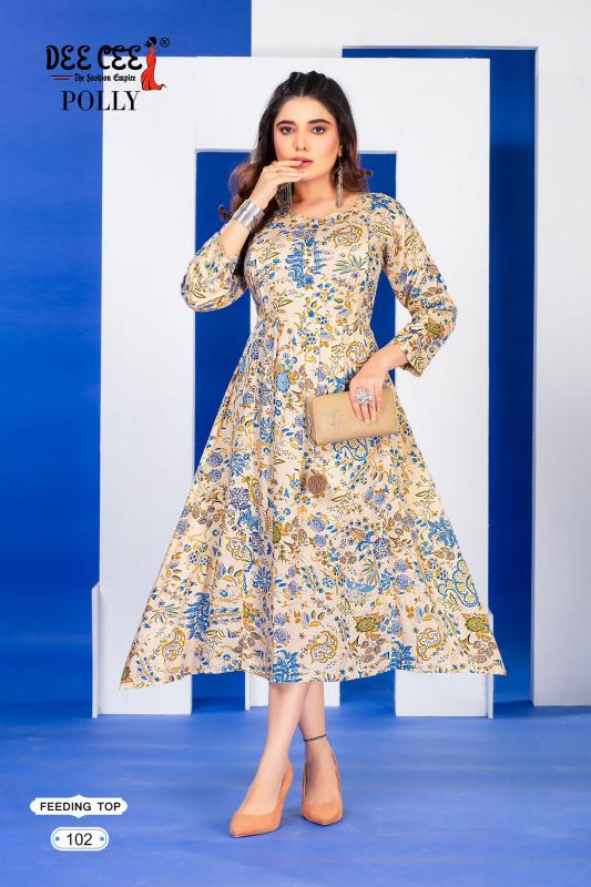 Deecee Polly Rayon Kurti Wholesale catalog