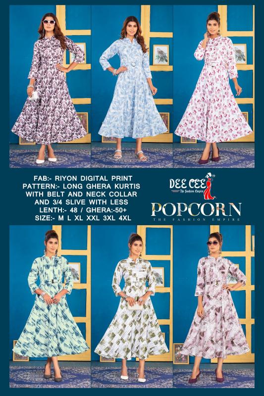 DEECEE POPCORN Kurti Wholesale Catalog