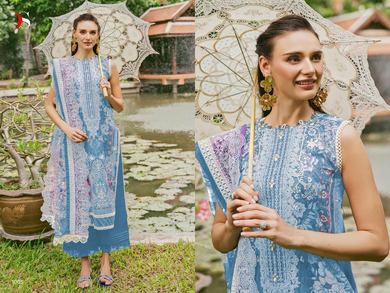 Deepsy Jade Needle Wonder 24 Vol 2 Chiffon Dupatta Pakistani Suits Wholesale Catalog