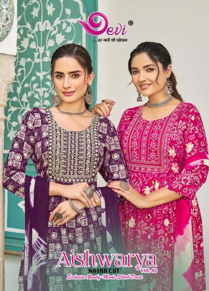 Devi Aishwarya Vol-3 – Nyra Cut Kurti With Pant & Dupatta - Wholesale Catalog