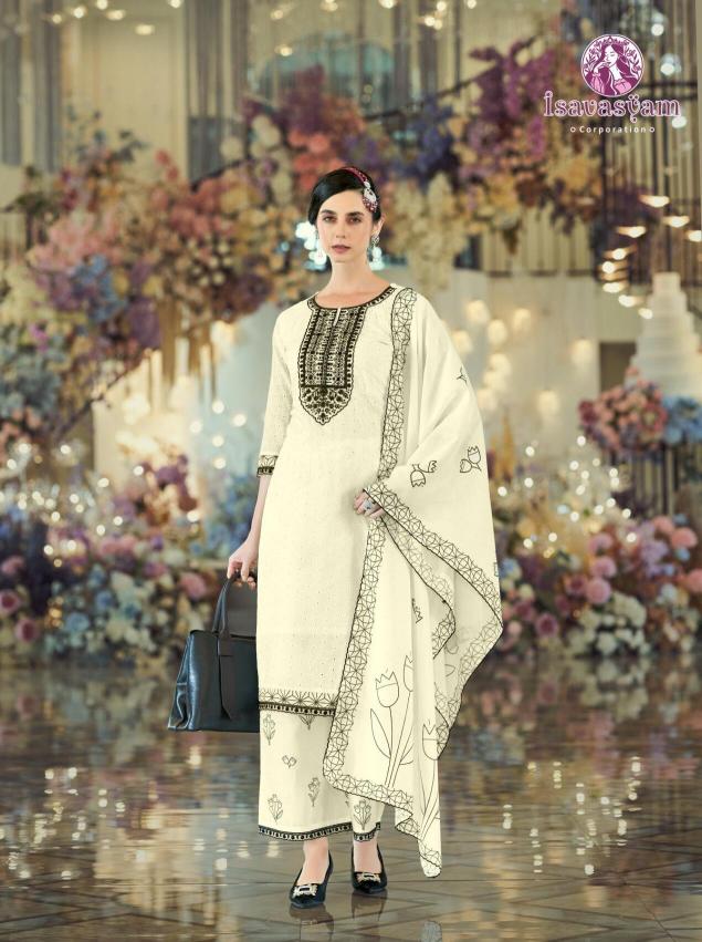Isavasyam Cream Kashish Kurti Wholesale Catalog