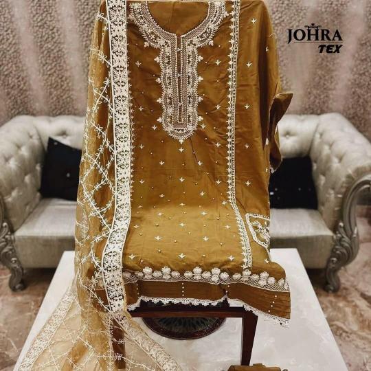 Johra Tex 116 Cotton Embroidered Salwar Kameez Wholesale catalog