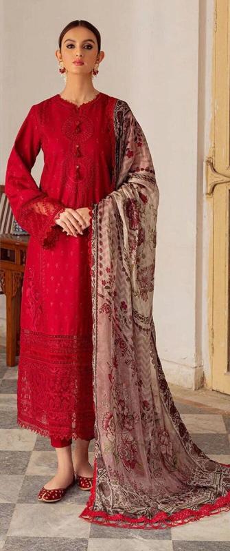 Johra Tex 126 Cotton Embroidered Pakistani Suit Wholesale Catalog