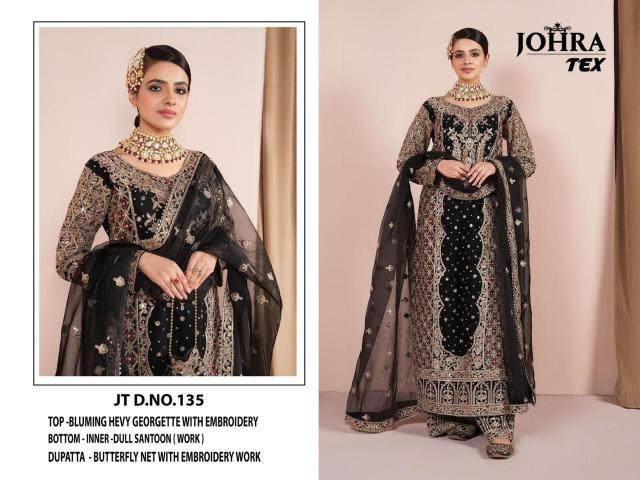 Johra Tex 135 Embroidered Pakistani Suits Wholesale Catalog
