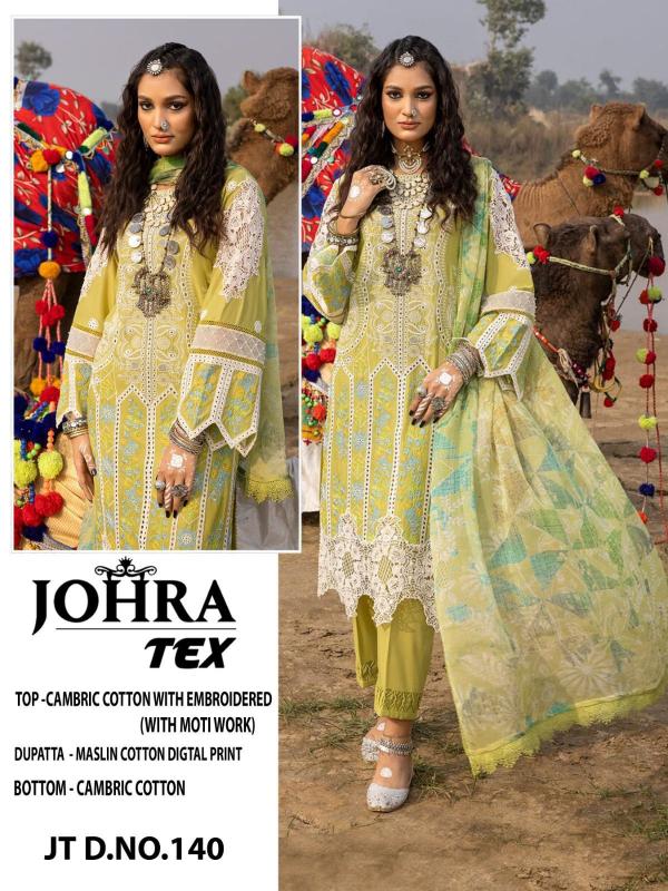 Johra Tex 140 Cotton Embroidered Salwar Kameez Wholesale Catalog