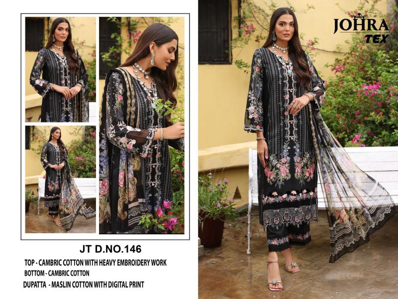 Johra Tex 146 Cotton Embroidered Salwar Kameez Wholesale catalog
