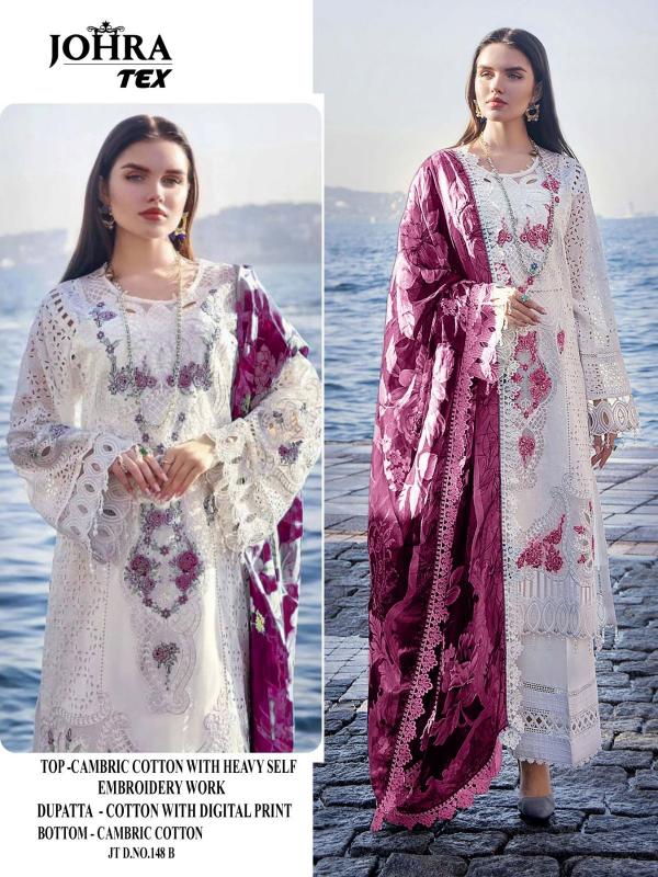 Johra Tex 148 Cotton Embroidered Pakistani Suit Wholesale Catalog