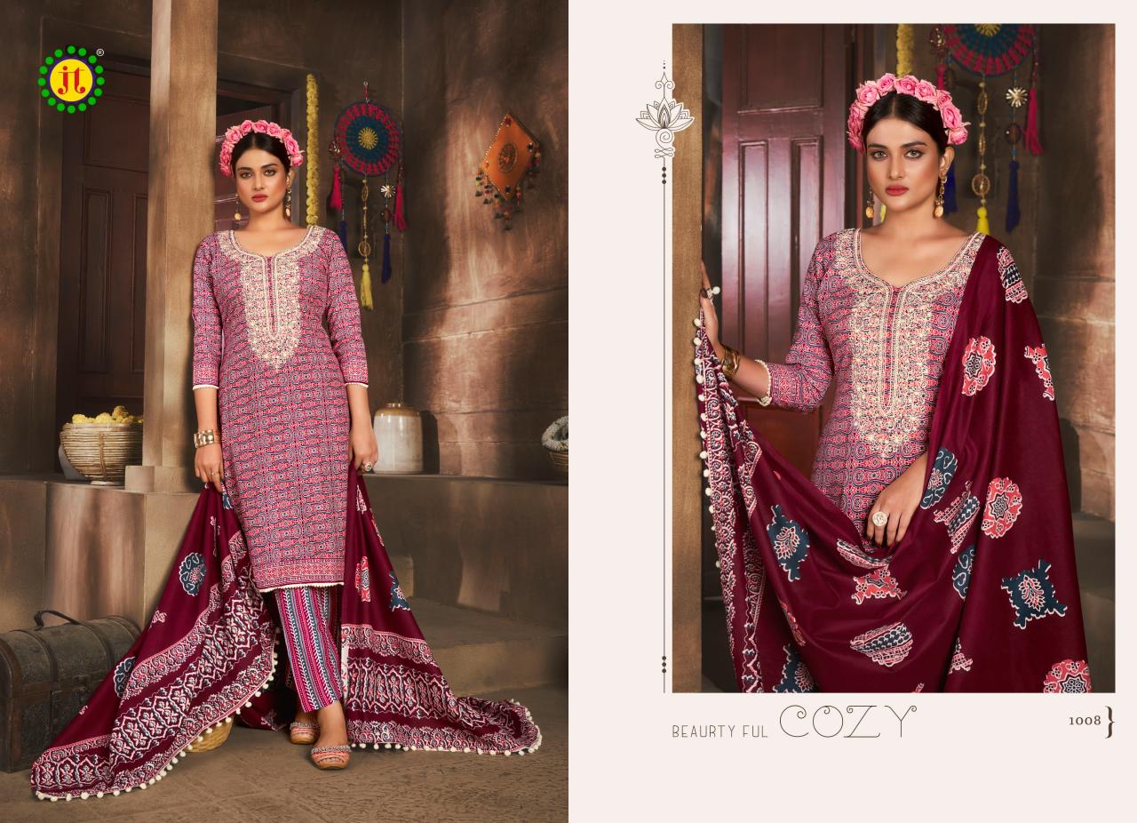 Jt Kalki Cotton Fancy Dress Material Wholesale catalog
