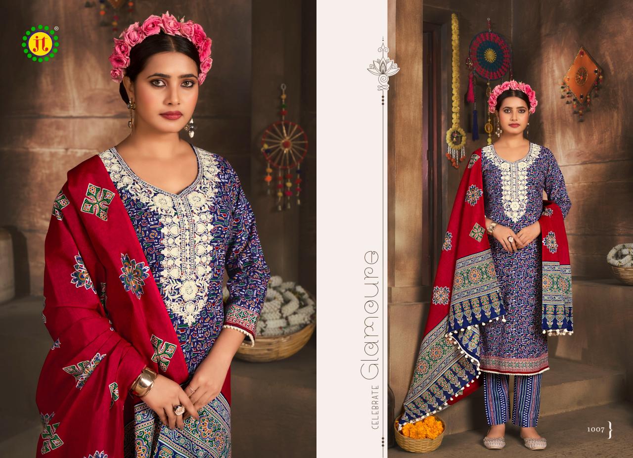 Jt Kalki Cotton Fancy Dress Material Wholesale catalog