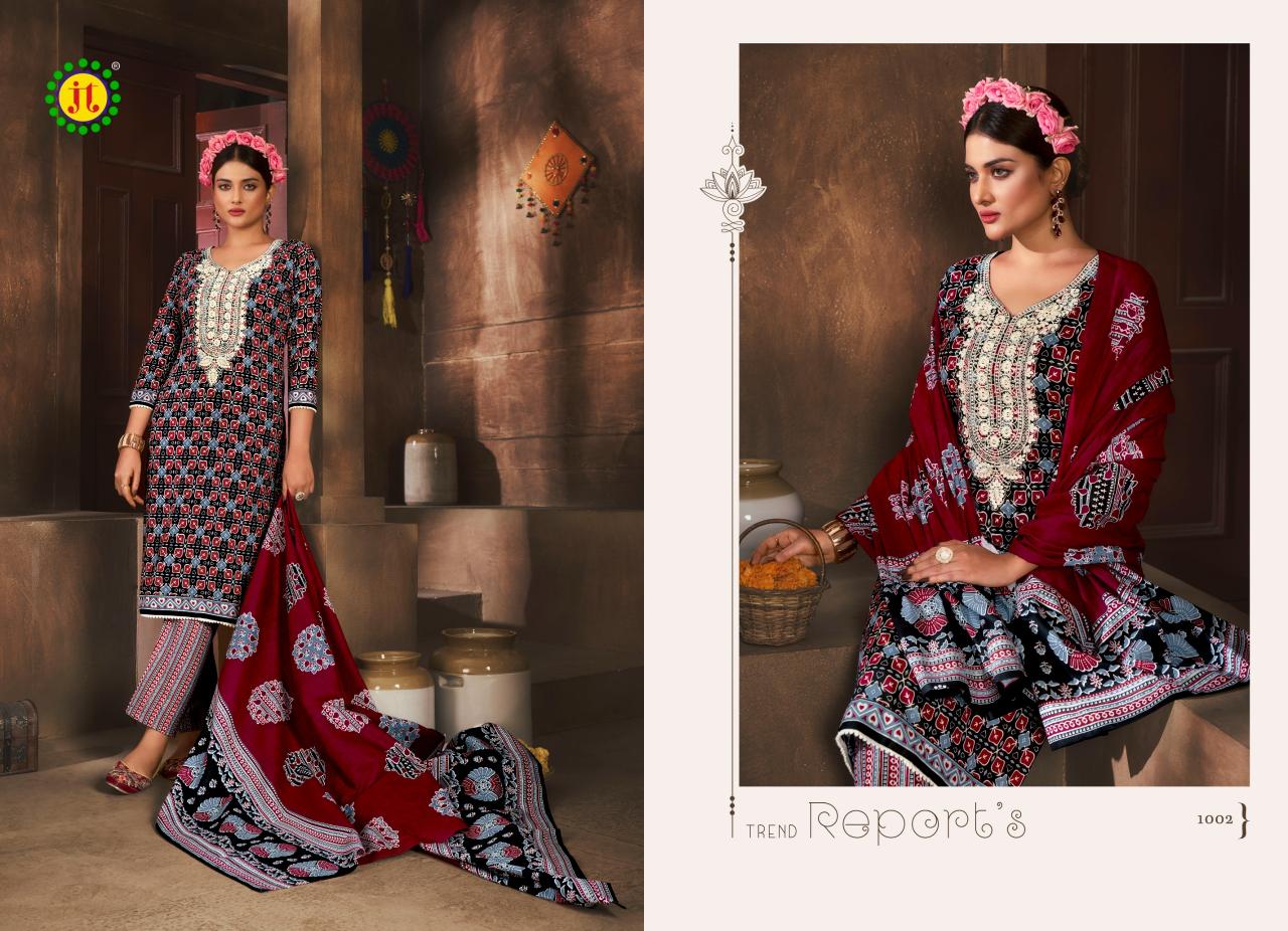 Jt Kalki Cotton Fancy Dress Material Wholesale catalog