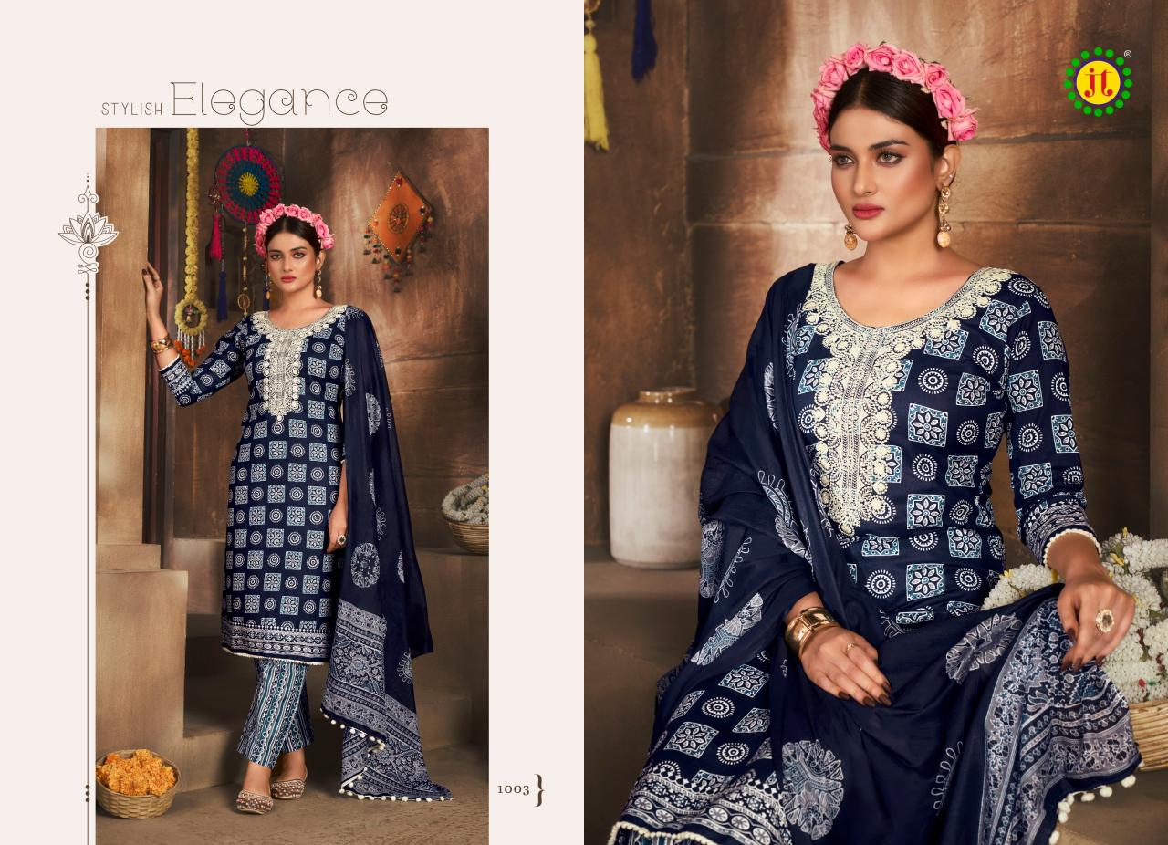 Jt Kalki Cotton Fancy Dress Material Wholesale catalog