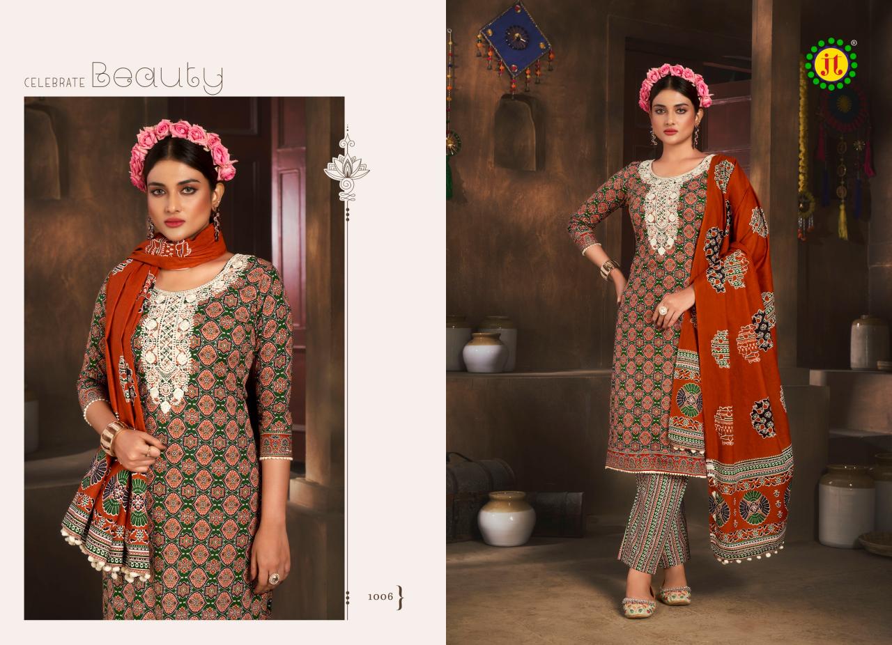 Jt Kalki Cotton Fancy Dress Material Wholesale catalog