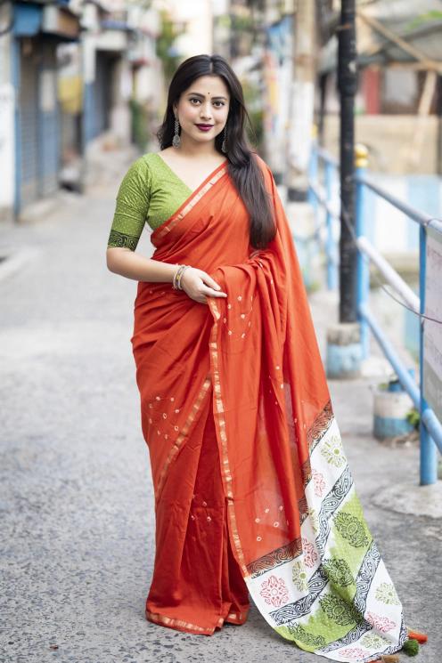 Kc 4002 Designer Chanderi Cotton Saree Wholesale catalog