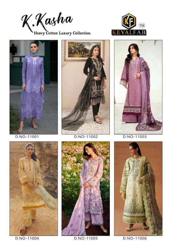 Keval K Kasha Vol 11 Luxury Heavy Cotton Dress Material Wholesale catalog