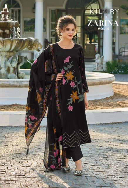 Kilory Zarina Vol 4 Viscose Muslin Digital Printed Dress Material Wholesale catalog