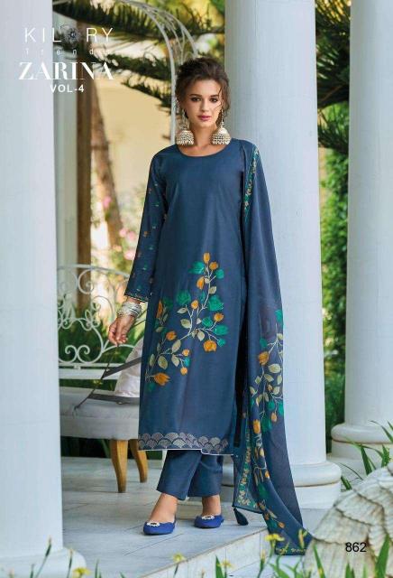 Kilory Zarina Vol 4 Viscose Muslin Digital Printed Dress Material Wholesale catalog