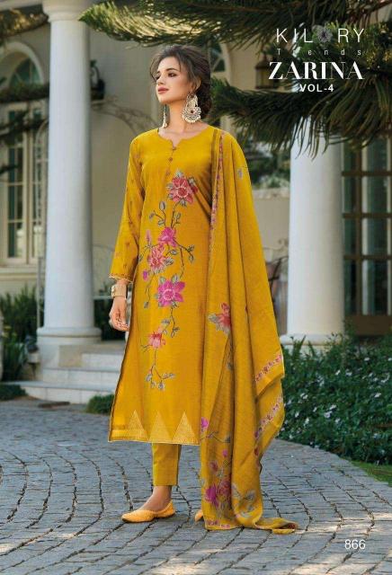Kilory Zarina Vol 4 Viscose Muslin Digital Printed Dress Material Wholesale catalog