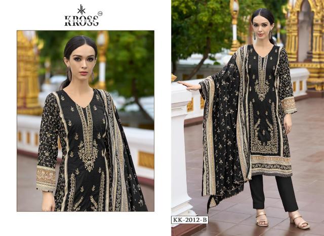 Kross 2012 A And B Chiffon Dupatta Dress Material Wholesale catalog