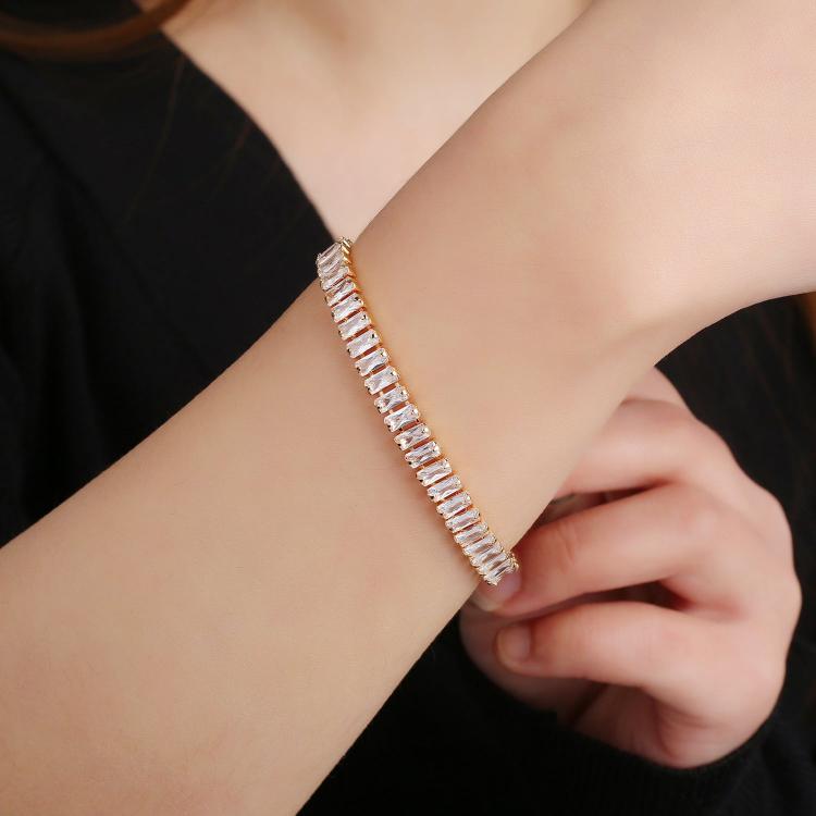 Layered Real Cubic Zerconia Bracelet 