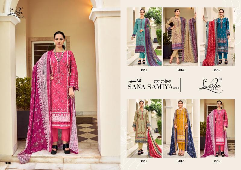 Levisha Sana Samiya Vol 2 Cambric Cotton Printed Dress Material Wholesale Catalog