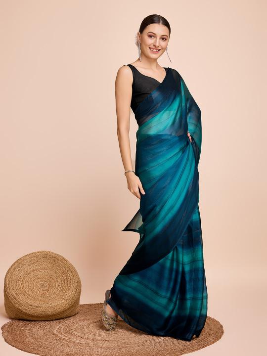 Maahi 154 Digital Printed Chiffon Silk Saree Wholesale Catalog
