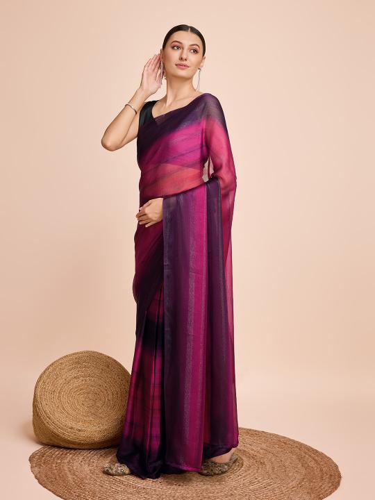 Maahi 154 Digital Printed Chiffon Silk Saree Wholesale Catalog
