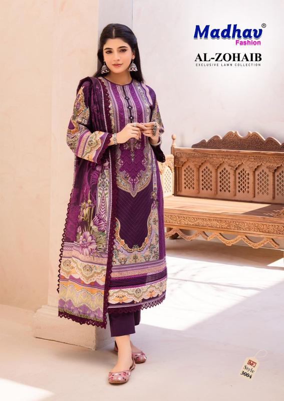 Madhav Al Zohaib Vol 3 Lawn Cotton Dress Material  Wholesale Catalog