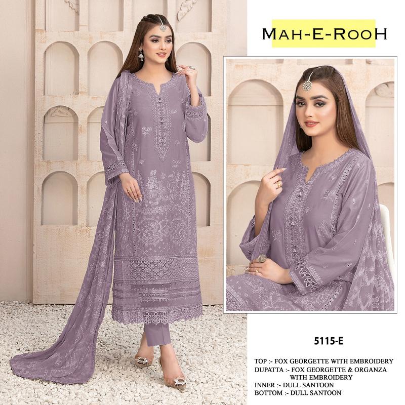 Mah E Rooh 5115 A To L Georgette Salwar Kameez Wholesale catalog