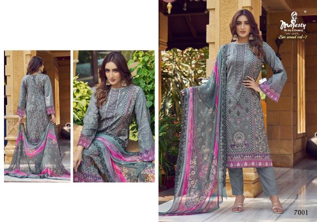 Majesty Bin Seaad vol 7 COTTON DUPTTA Salwar Suit Wholesale catalog