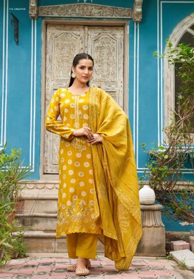 Mumtaz Jasmine Muslin Embroidery Dress Material Wholesale Catalog