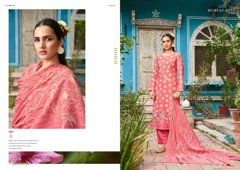 Mumtaz Jasmine Muslin Embroidery Dress Material Wholesale Catalog