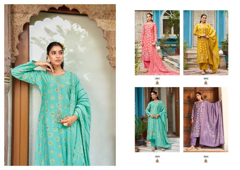 Mumtaz Jasmine Muslin Embroidery Dress Material Wholesale Catalog
