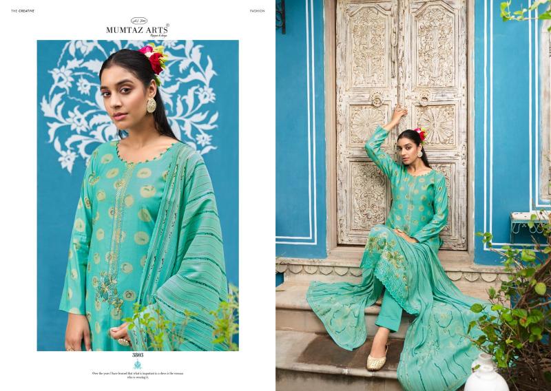 Mumtaz Jasmine Muslin Embroidery Dress Material Wholesale Catalog